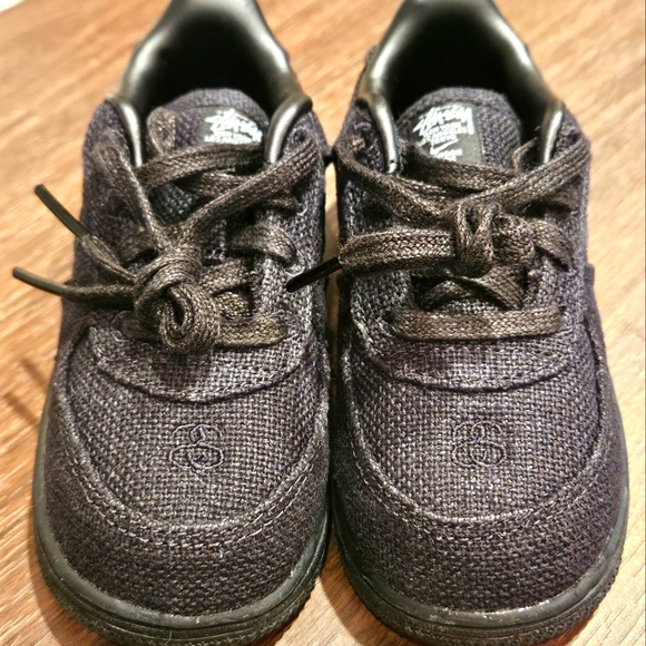 Nike x Stussy Air Force 1 Low Triple Black Sz 7C
